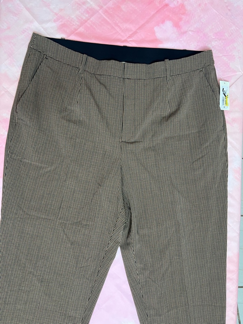 NWT Women's Tapered Ankle Pants - A New Day™ Brown Plaid SIZE 20 - Picture 4 of 8